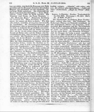 Penelope. Taschenbuch d. Häuslichkeit u. Eintracht gewidmet. Auf das Jahr 1836. Hrsg. v. T. Hell. Leipzig: Hinrichs 1836
