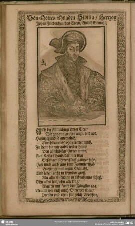 Von Gottes Gnaden Sibilla, Hertzog Johan Friedrichen, des Eltern, Eheliche Gemahl