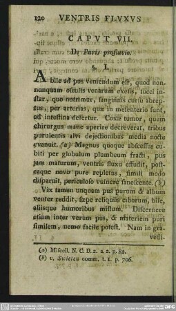 Caput VII. De Puris profluvio