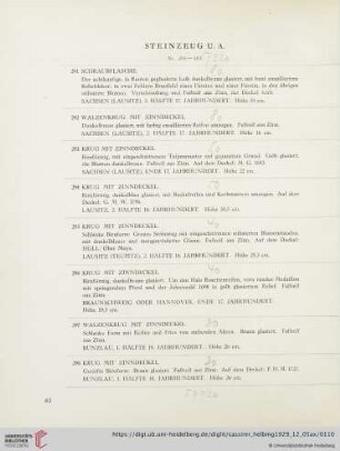 Steinzeug u.a. (Nr.291-307)