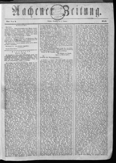 Titelseite einer Zeitung