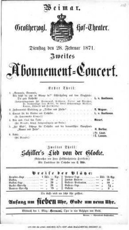 Zweites Abonnement=Concert