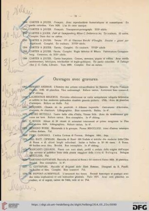 Ouvrages avec gravures (Nr. 1267-1310)