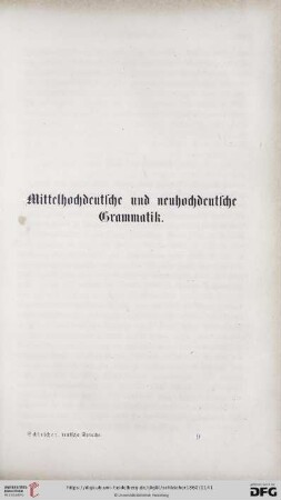 Mittelhochdeutsche und neuhochdeutsche Grammatik