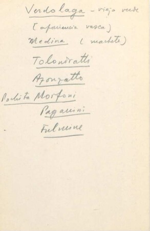 174-177, Notizen ("Verdolaga …")