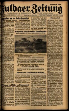 Ausgabe vom Donnerstag, den 04. April 1940.