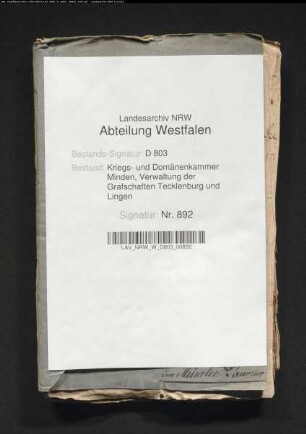 Die Dienstbeschwerden der Untervögte und Briefträger in der Grafschaft Tecklenburg