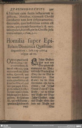 Homilia super Epistolam Dominica Quasimodogeniti