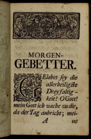 Morgen-Gebetter.