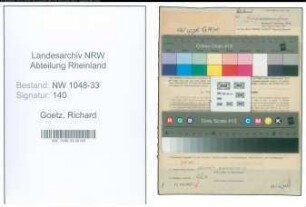 Entnazifizierung Richard Goetz , geb. 25.08.1902 (Tischler)