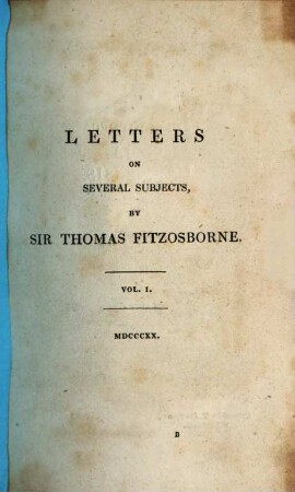 Letters on several subjects, 1