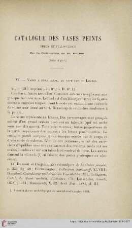 Ser. 3: 15: Catalogue des Vases peints crecs et italo-grecs de la collection de M. Bellon