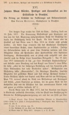 180-192 Johann Adam Gärtler, Prediger udn Kanonikus an der Stiftskirche in Bruchsal : Schluß