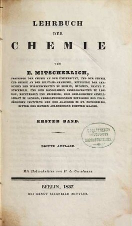 Lehrbuch der Chemie, 1