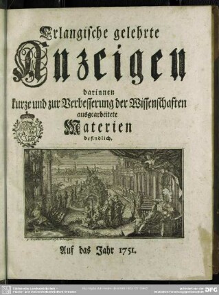 1751: Erlangische gelehrte Anzeigen