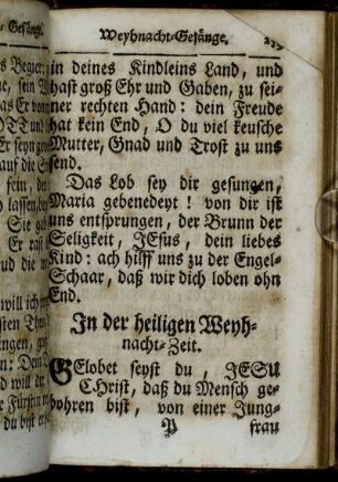 In der heiligen Weyhnacht-Zeit