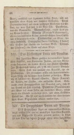 XIV. Die Herzogthümer Parma und Piacenza