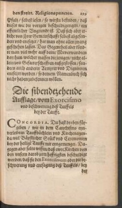 Die sibendtzehende Aufflage/ vom Exorcismo ...