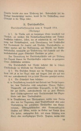 B. Darlehnskassen