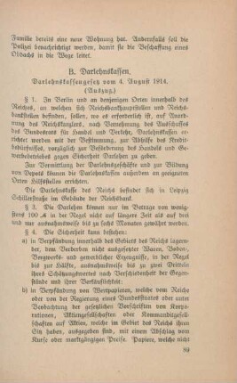 B. Darlehnskassen
