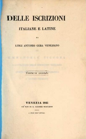 Delle iscrizioni italiane e latine, 2