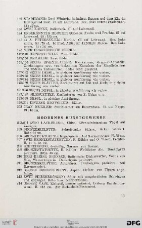 Modernes Kunstgewerbe (Nr. 203-306)