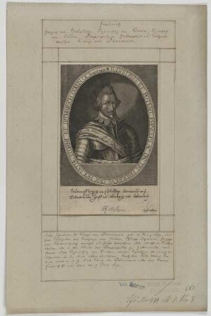 Bildnis des Königs Friedrich III. von Dänemark, Domprobst zu Halberstadt