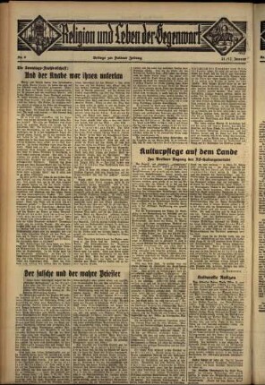 Zweite Ausgabe vom Sonntag, den 12. Januar 1936.
