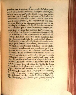 Extrait Des Registres Du Parlement : Du 7 Septembre 1762.