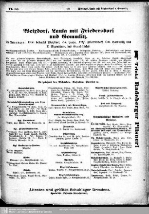 Weixdorf, Lausa mit Friedersdorf und Gommlitz
