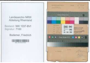 Entnazifizierung Friedrich Bodemer , geb. 16.07.1901 (Bergmann)