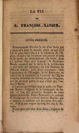 La Vie de S. François Xavier, apotre des indes du Japon, 1