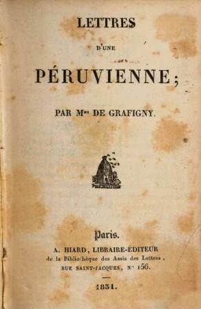 Lettres d'une Péruvienne