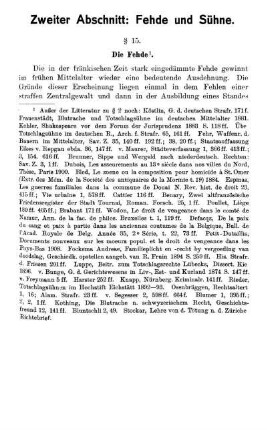 § 15. Die Fehde.