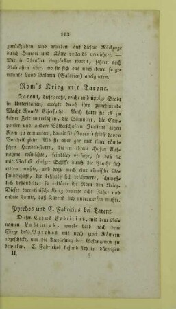 Rom's Krieg mit Tarent
