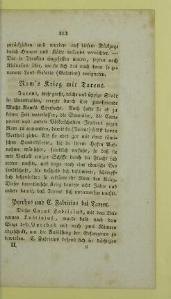 Rom's Krieg mit Tarent