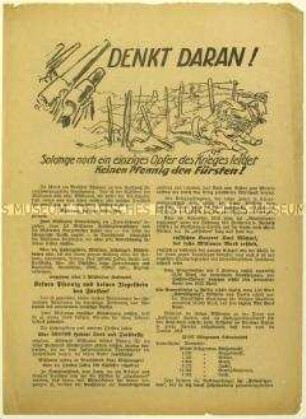 Aufruf der KPD zur Teilnahme am Volksbegehren zur Fürstenenteignung 1926