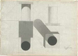 Speeth, Peter; Architekturentwürfe für den Unterricht - Säule mit Platte (Ansichten)