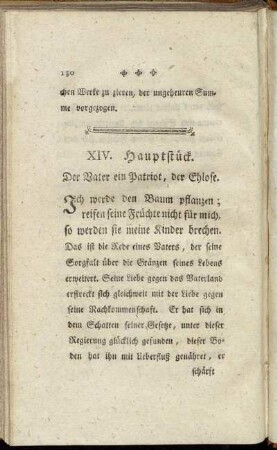 XIV. Hauptstück. Der Vater ein Patriot, der Ehlose.