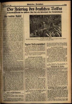 Zweite Ausgabe vom Mittwoch, den 02. Mai 1934.