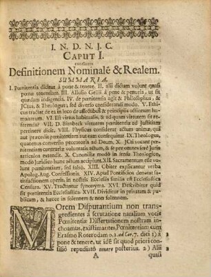 Discursus iuris canonici de poenitentia ecclesiastica, von der Kirchen-Busse
