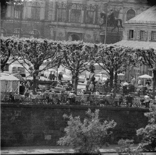 Dresden-Altstadt. Gaststätte "Italienisches Dörfchen", Gartenterrasse