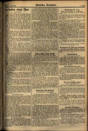 Zweite Ausgabe vom Freitag, den 21. Juni 1935.