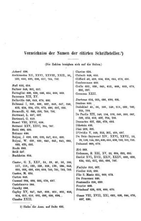 Verzeichniss der Namen der citirten Schriftsteller.