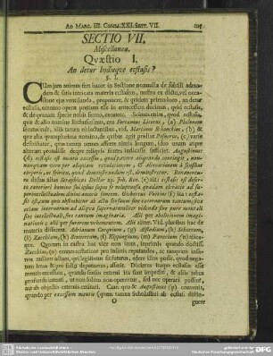Sectio VII. Miscellanea