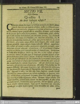 Sectio VII. Miscellanea