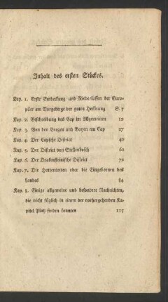Inhalt des ersten Stückes