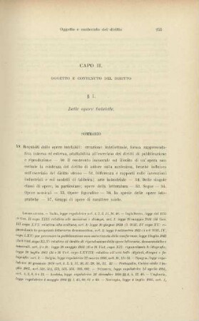 Capo II. Oggetto e contenuto del diritto