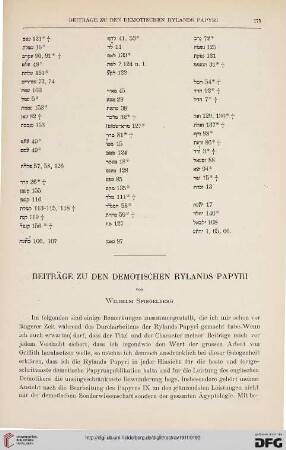 33: Beiträge zu den demotischen Rylandis-Papyri