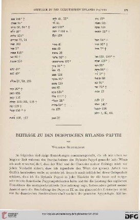 33: Beiträge zu den demotischen Rylandis-Papyri